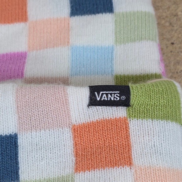 Vans Breakin Out Beanie OS Checkerboard Multi Color Knit Cap NWT unisex - Picture 2 of 5